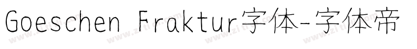 Goeschen Fraktur字体字体转换